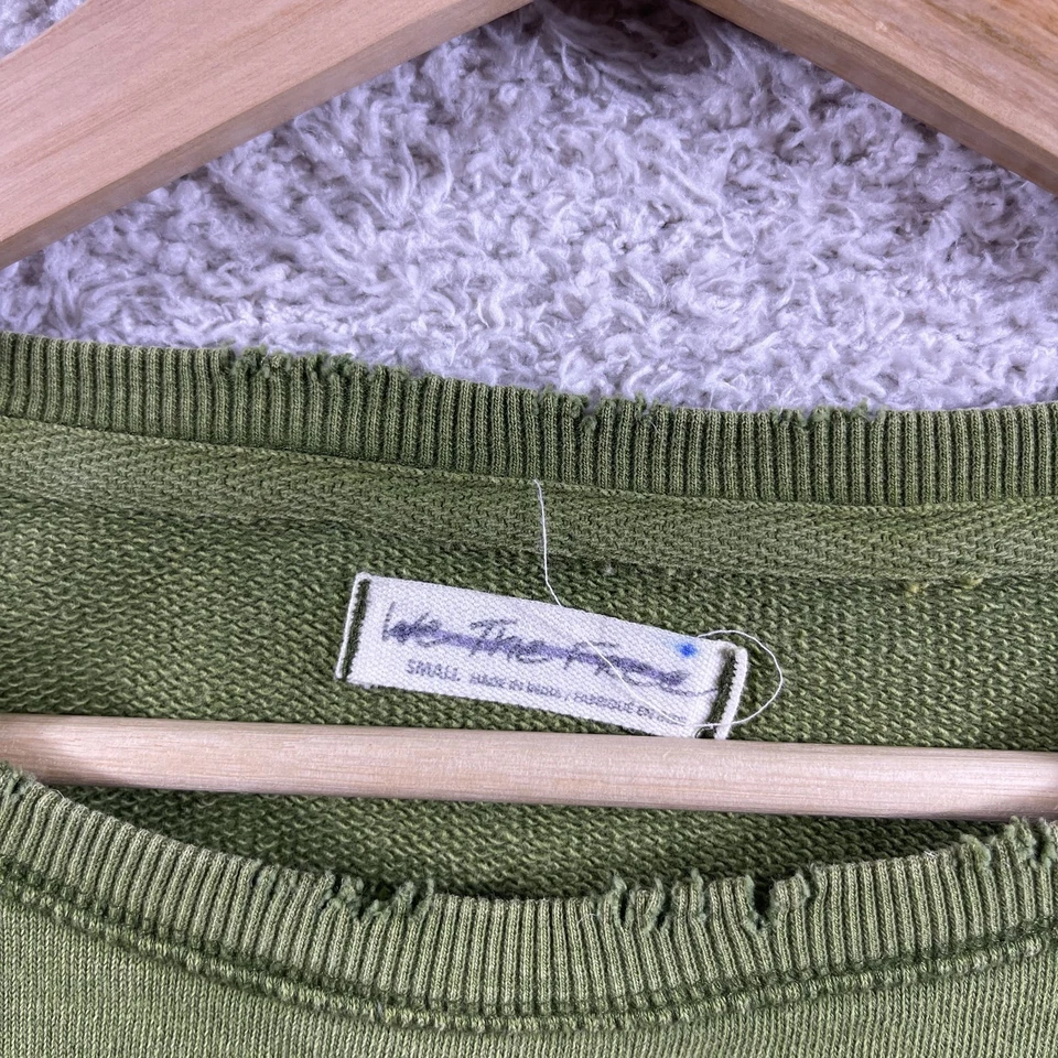 Sudadera Térmica Free People Waves Para Mujer Pequeña Verde De Gran Tamaño We The Boho Foto 3 de 4