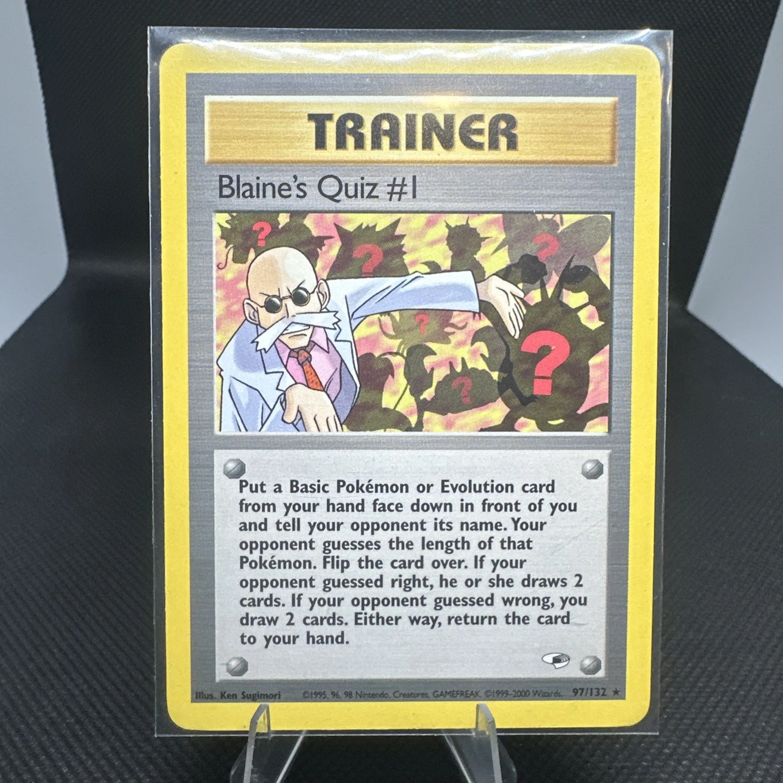 🎴Blaine's Quiz #1 97/132 - Rare - Gym Heroes Pokemon Unlimited LP