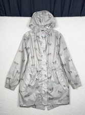 JOULES Right As Rain Windbreaker Jacket Women's 12 - Gray - Horses