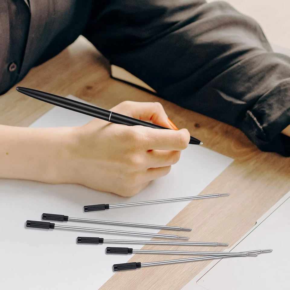 20 recambios de bolígrafo Wikult negros compatíveis com punta media de 1.0 mm - Imagem 4 de 4