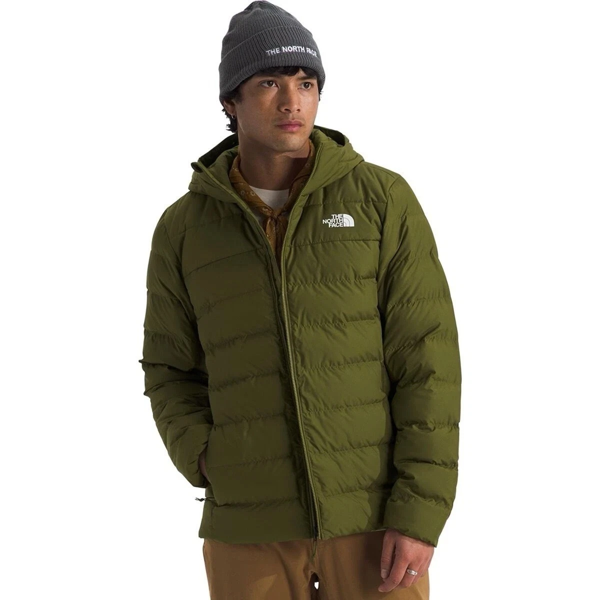 North Face Aconcagua 3 Hooded Insulated Jacket Green NF0A84I1 Men’s XL