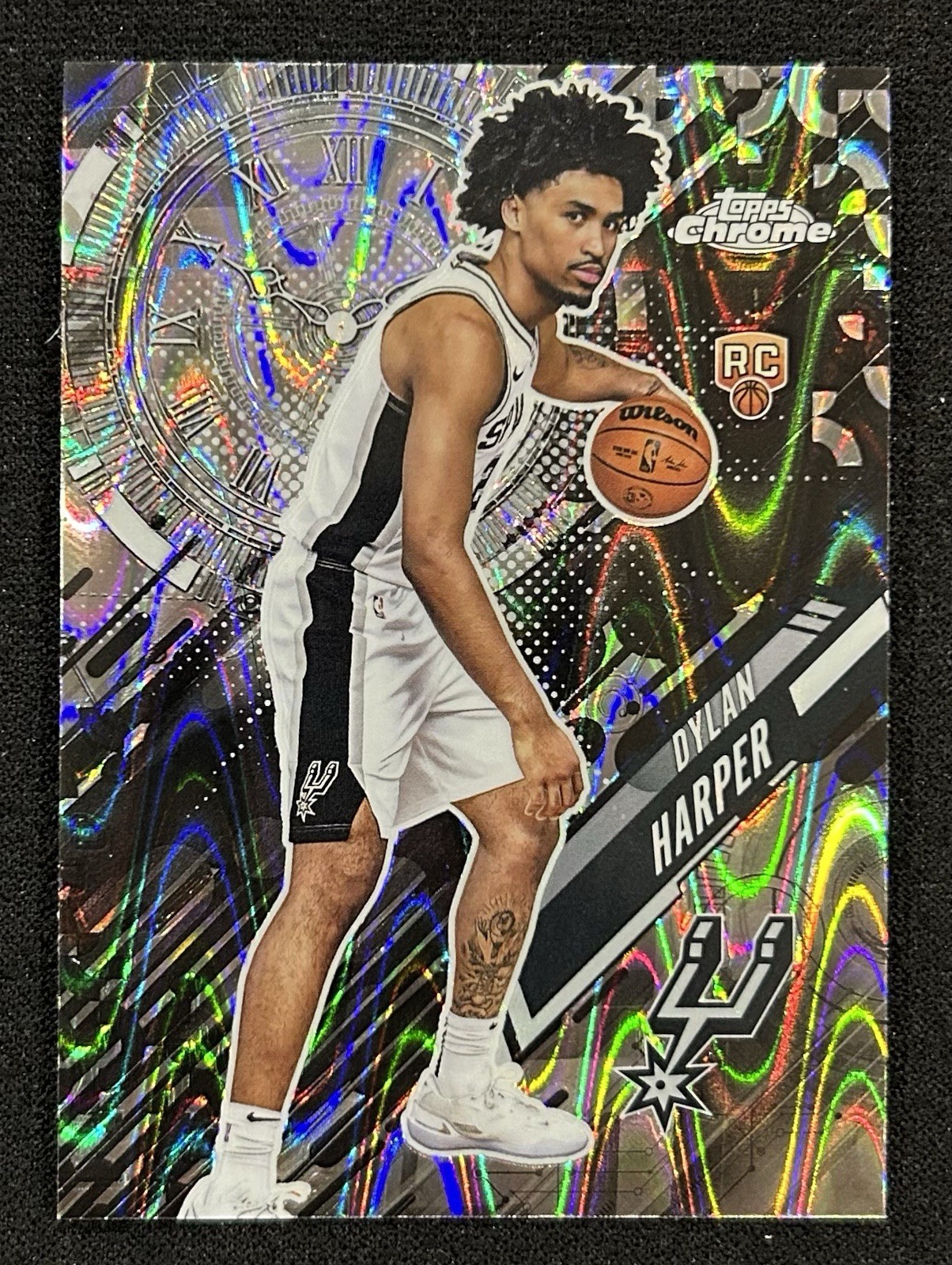 2025-26 Topps Chrome Dylan Harper RC Go Time #GT-17 RayWave Refractor Spurs