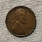 1947 Lincoln Wheat Small Cent Penny No Mintmark Philadelphia Bronze BN KM#132