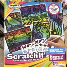 Créatif enfant Scratch It ! Ultimate Scratch Art Kit avec 5 feuilles d'art à gratter