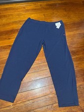 Tommy Bahama Men's 2XLB Blue Knit Lounge Pants with Ankle Zippers