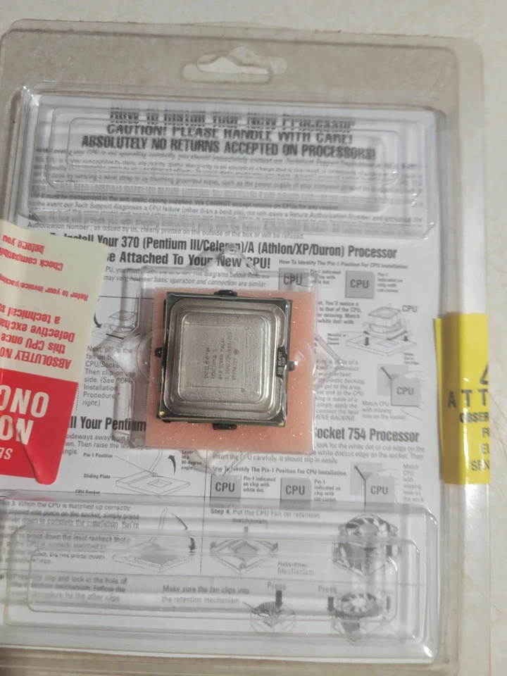 New Sealed OEM Intel Pentium D 840 Processor 3.2 Gig Socket 775 - Image 3 of 3
