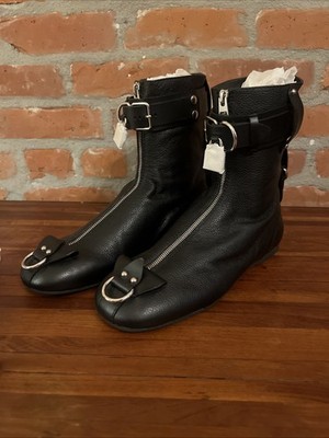 New JW Anderson Padlock Lock Kink Leather Boots Size 43, 10 US