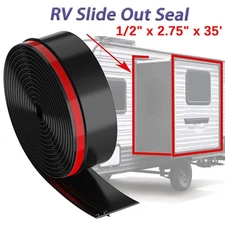 1/2"x2.75"x35' RV Trailer Slide Out Wiper Seal Camper Travel Rubber Weather Seal