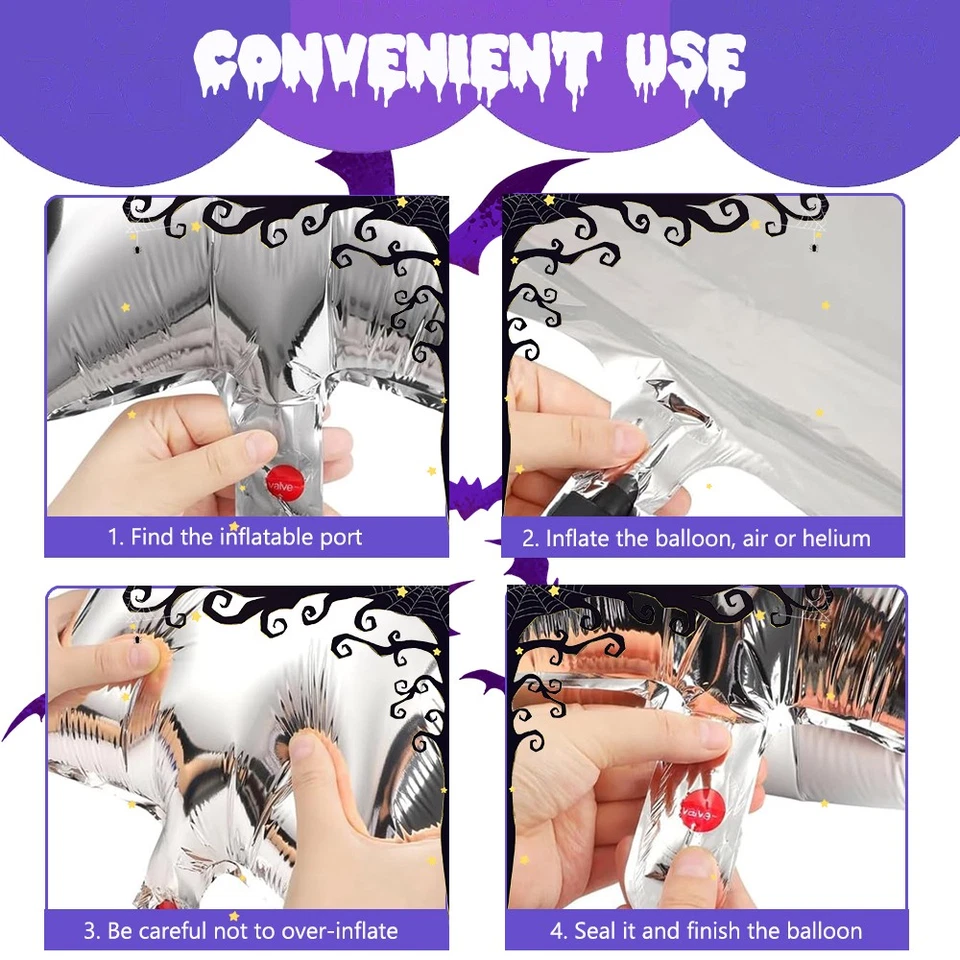 Juegos de globos de aluminio Jumbo de Halloween para decoración espeluznante fiesta hogar proveedor Foto 4 de 4