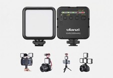 ULANZI VL49 2000mAh LED Video Light w 3 Cold Shoe, Rechargeable Soft Light Panel