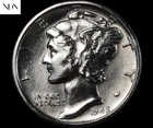 1945-S MICRO S Mercury Silver Dime -- Uncirculated BU