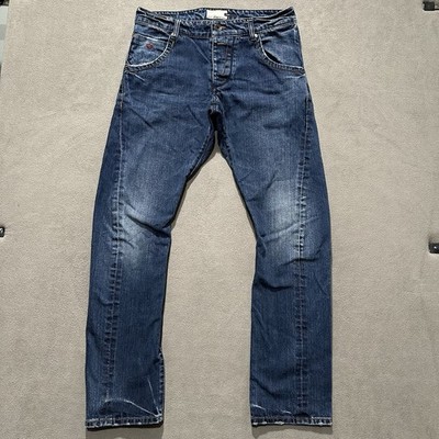 Energie Jeans Mens 34x34 (34x32) Blue Style Clash Timber ARC 3D Buckle Back GUC