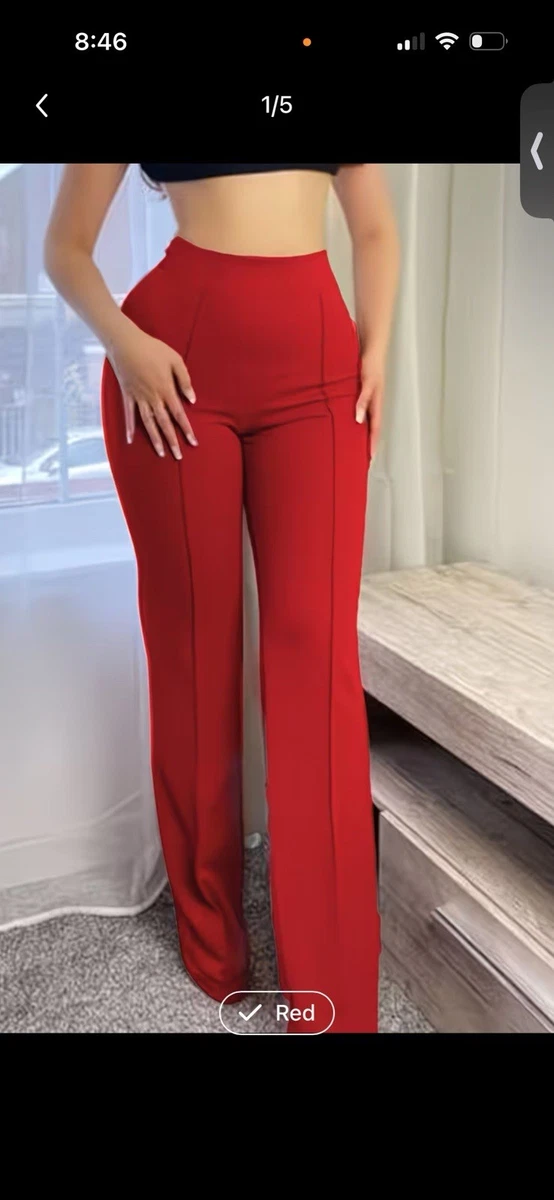 fitted lace wedding dress Red Corseted And Flare Pants Jumpsuit – trinarosh main image 1