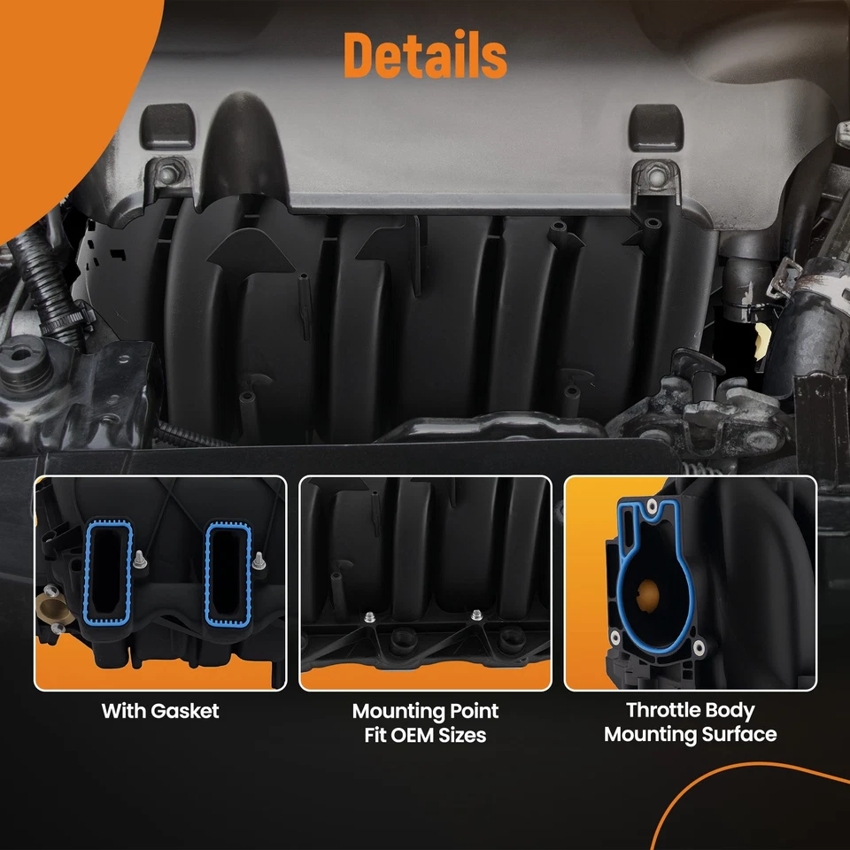 Colector de admisión para Chevy Silverado Tahoe GMC Sierra Yukon XL Envoy 615-183 Foto 3 de 4