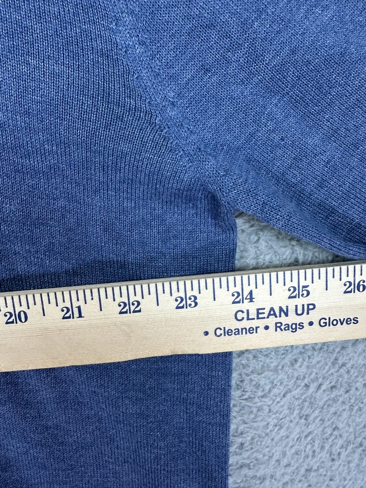 Suéter Lavane Para Hombres 2XL Azul Pullover Cuello Redondo Algodón Acrílico Tejido Clásico Nuevo Foto 4 de 4