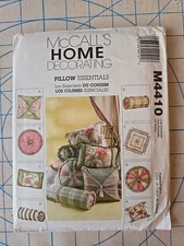 McCall’s Home Decorating Sewing Pattern #M4410 Pillow Essentials Uncut FF New 