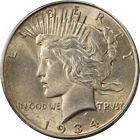 1934-D Peace Dollar PCGS AU58 Nice Eye Appeal Nice Strike