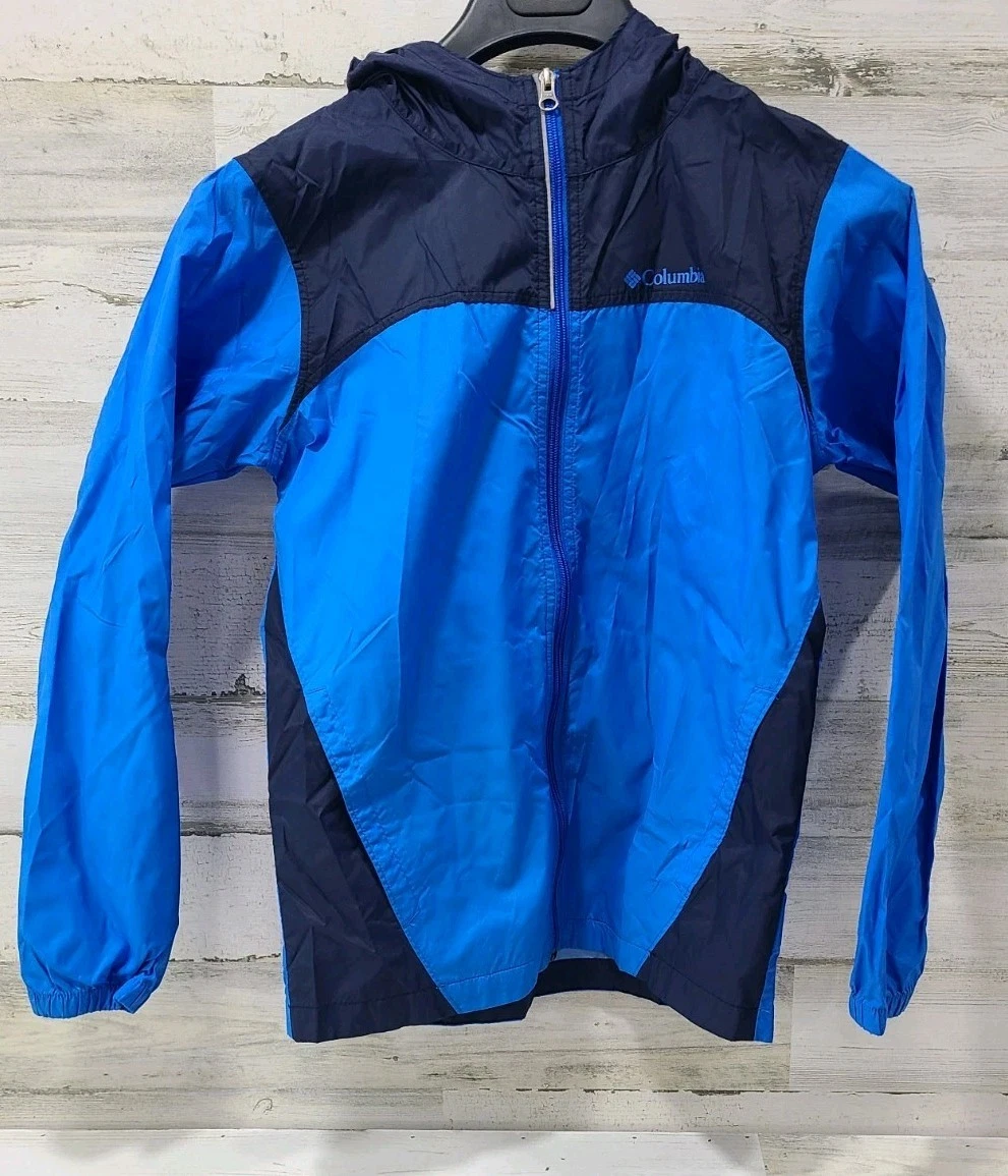 Youth Columbia Rain jacket Blue Size Large