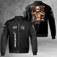 Lando Norris & Oscar Piastri Formula 1 Art Windproof Bomber Jacket