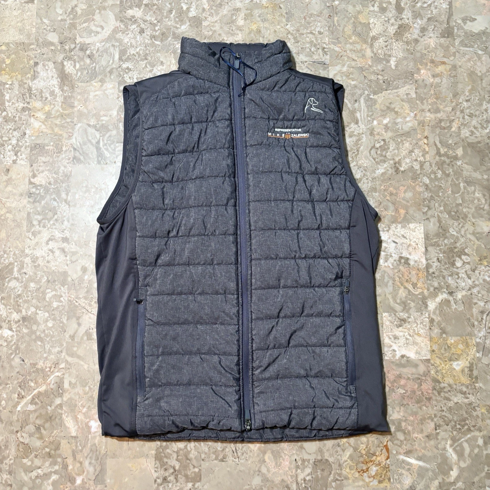 Rhoback Fulton Vest Mens Small Grey Hybrid Sleeveless Gilet Company Logo - product detail image 4