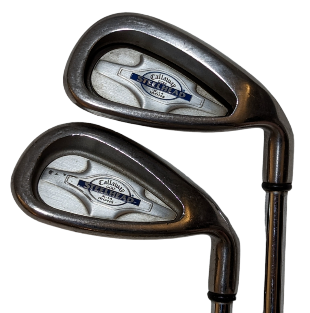 Lot of 2 Callaway Steelhead X14 Pitching Wedge & 8Iron RH Graphite