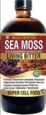 Organic WildCrafted Sea Moss With Bladderwrack & Burdock Root Living Bitter 16oz