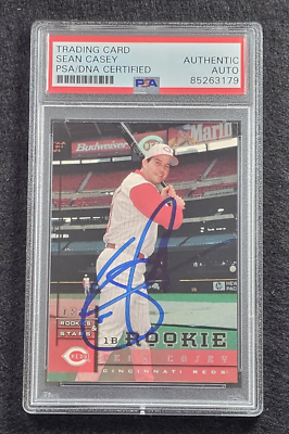 1998 SEAN CASEY Signed Donruss ROOKIE Card-CINCINNATI REDS 1998 SEAN CASEY Signed Donruss ROOKIE Card-CINCINNATI REDS