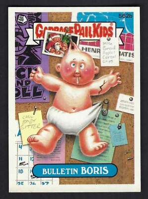 1988 Garbage Pail Kids Series 14 #562b Bulletin BORIS FREE SHIP
