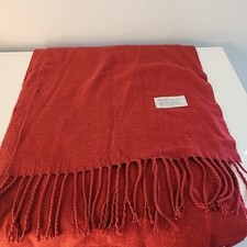 CASHMERE FEEL,100 Acrylic, Red Scarf, 12 x 72 inches. Lovely and Soft