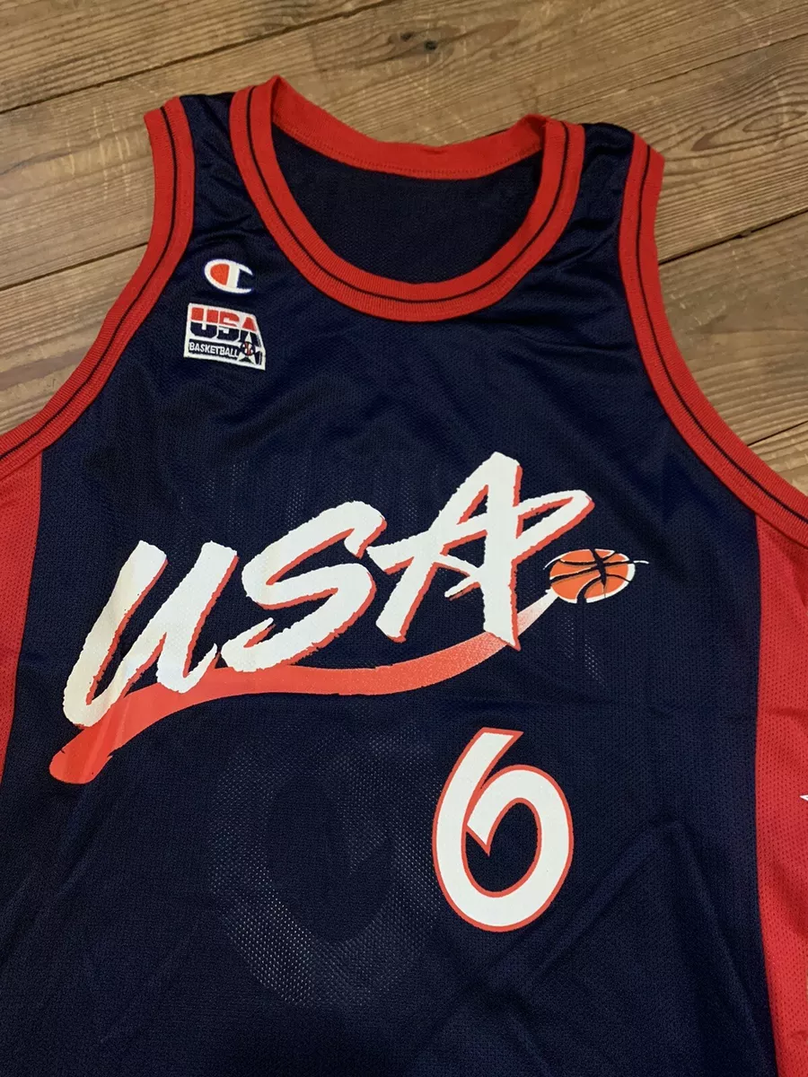 Vintage 1996 Team USA Olympics Basketball Gold Medal Penny Hardaway #6 –  812 Vintage