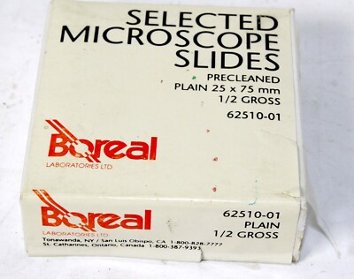 BOREAL 62510-01 MICROSCOPE SLIDES FACTORY SEALED