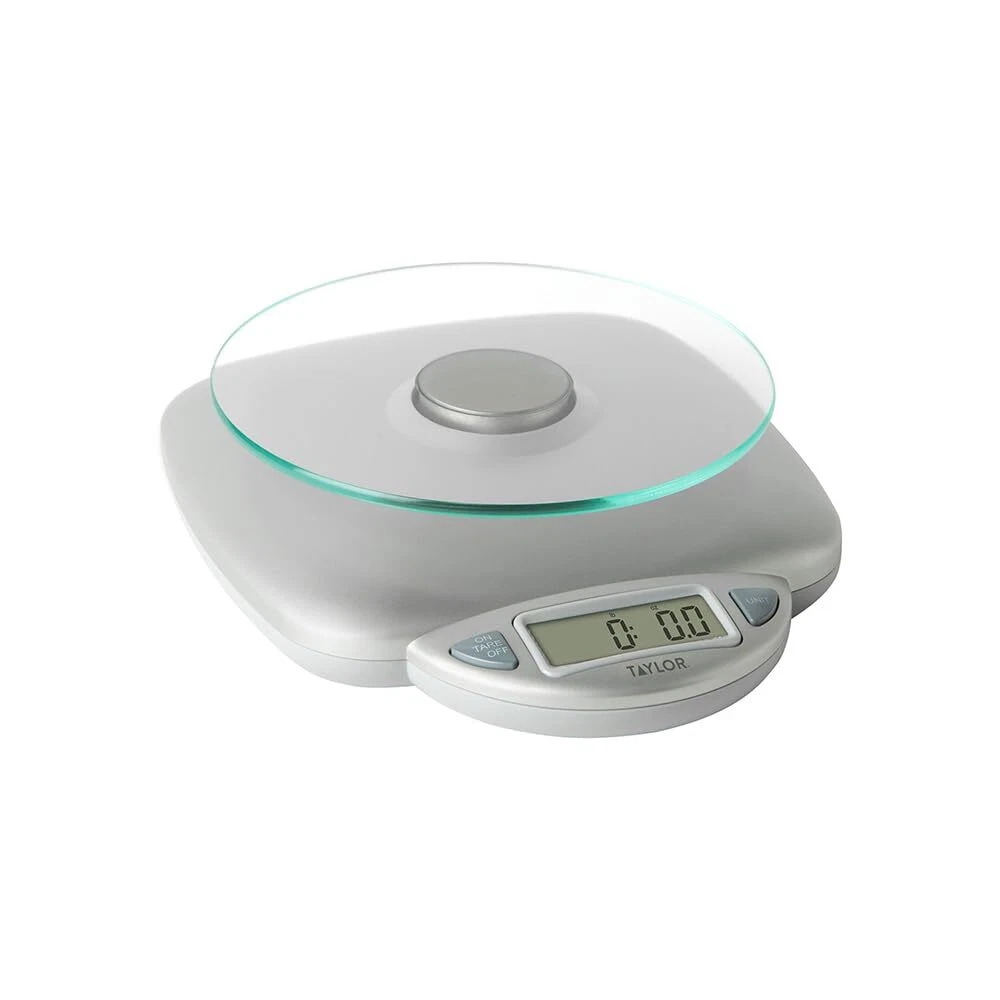 11LB Capacity Digital Glass Top Kitchen Scale with LCD Display Weight in Gram...