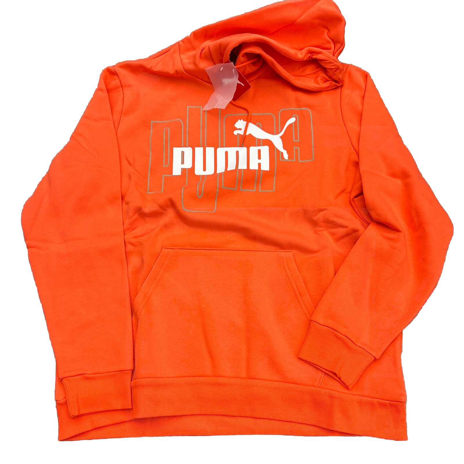 Puma Graphics No 1 Full Length Logo Hoodie Mens XL. Orange. 67806760. NWT