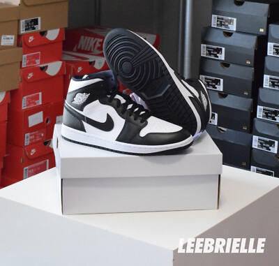Nike Air Jordan 1 Mid Panda Black White DV0991-101 Women's Sizes