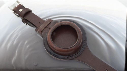 NEW BROWN leather strap band wristband for pocket watch 50 mm WW1 times WWII - Picture 2 of 6