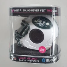 New In Box New York Jets NFL Nima Saati Mini Helmet Bluetooth Speaker NIB
