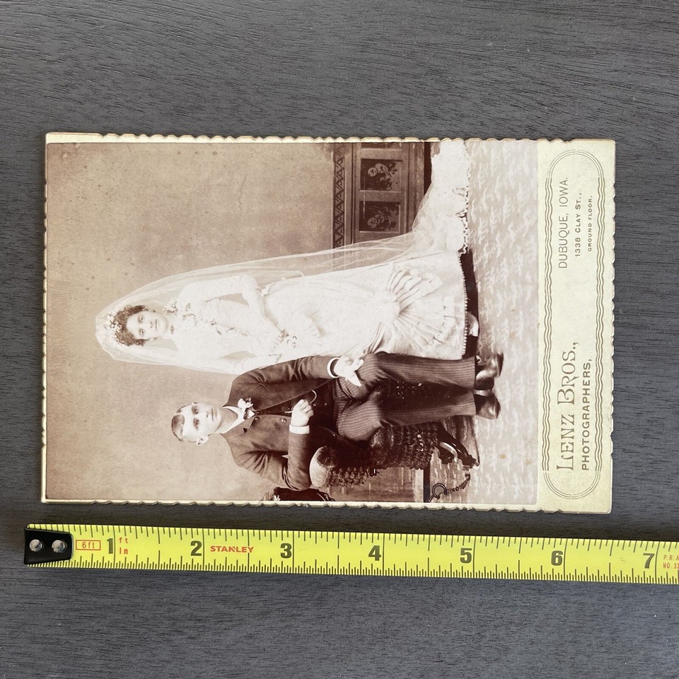 bride groom marriage wedding lenz bros dubuque iowa card eBay