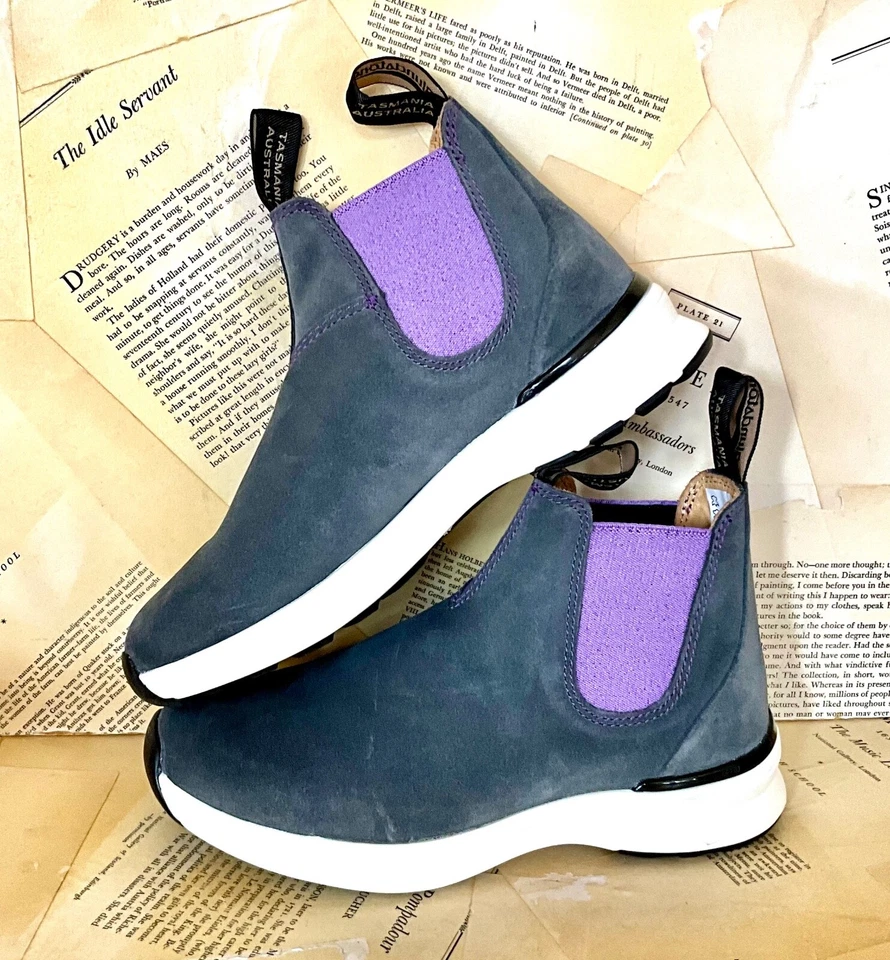 Bota Chelsea Free People Blundstone #2140 Cinza Roxa UE 37/EUA 7/AU/Reino Unido 4 NOVA - Imagem 3 de 4