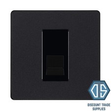 Image of BG Evolve Matt Black Screwless Switches & Sockets Black Inserts Full Range
