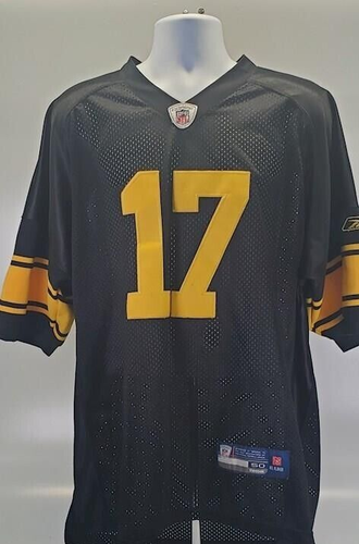 Reebok NFL Equipment Pittsburgh Steelers #17 Mike Wallace Jersey Men's Size 50 - Picture 3 of 9