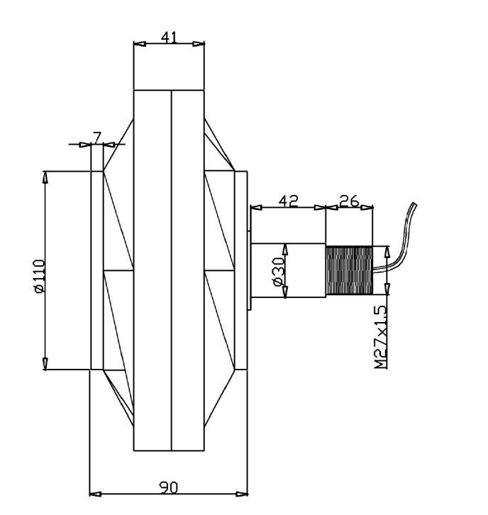 800W 12V 24V 48v Low Speed 3 Phase Permanent Magnet