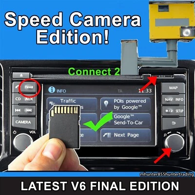 SD Card For NISSAN Connect 2 Sat Nav Micra Juke Note E-NV200 Leaf V6 Map Update