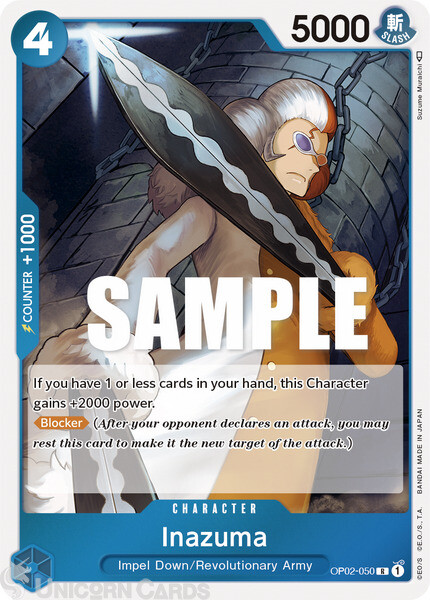 OP02-050 Inazuma Rare One Piece TCG Card