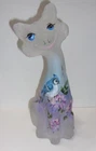 Fenton Glass Crystal Satin Blue Jay Bird Alley Cat Figurine Ltd Ed #14/38 Kibbe