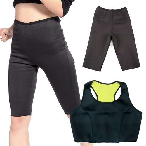 COMPLETO PANTALONCINO + CANOTTA HOT SHAPERS SAUNA DIMAGRANTE FITNESS SPORT  | eBay