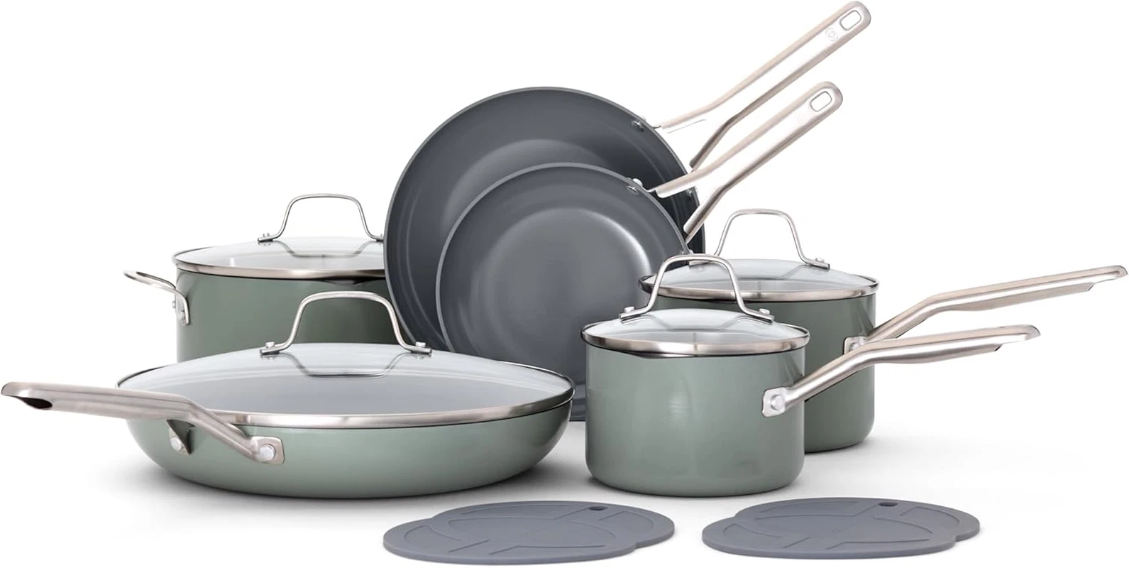 Ceramic Nonstick 12-Piece Cookware Set for Effortless Cooking and Cleanup