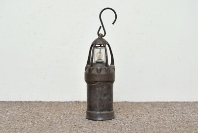 Vintage Messing/Stahl Bergmann Lampe alte europäische Lampe cooles Stück - KOSTENLOSE LIEFERUNG