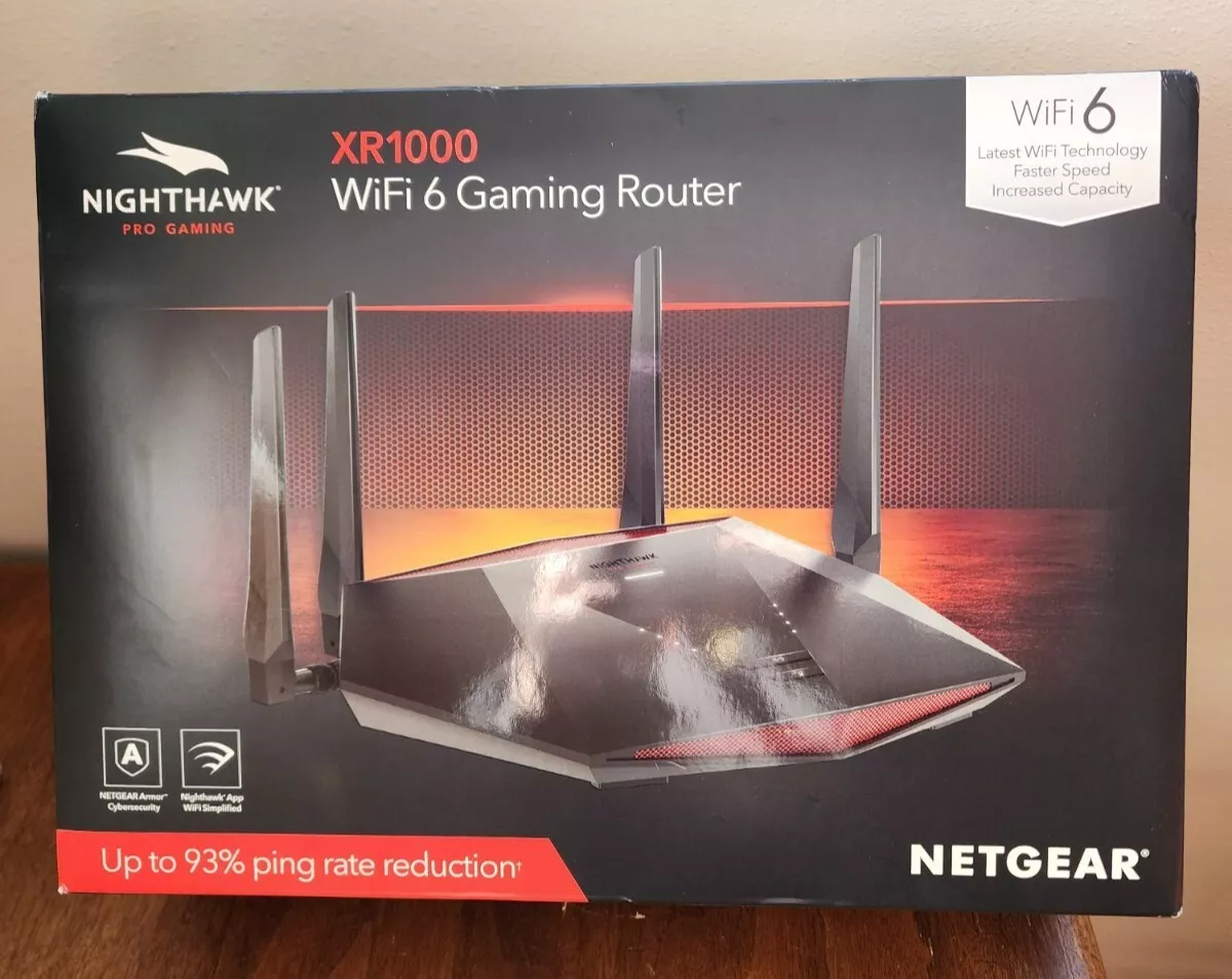 NETGEAR Nighthawk Pro Gaming Wi-Fi 6 Router - Black (XR1000-100NAS)  606449150544 | eBay