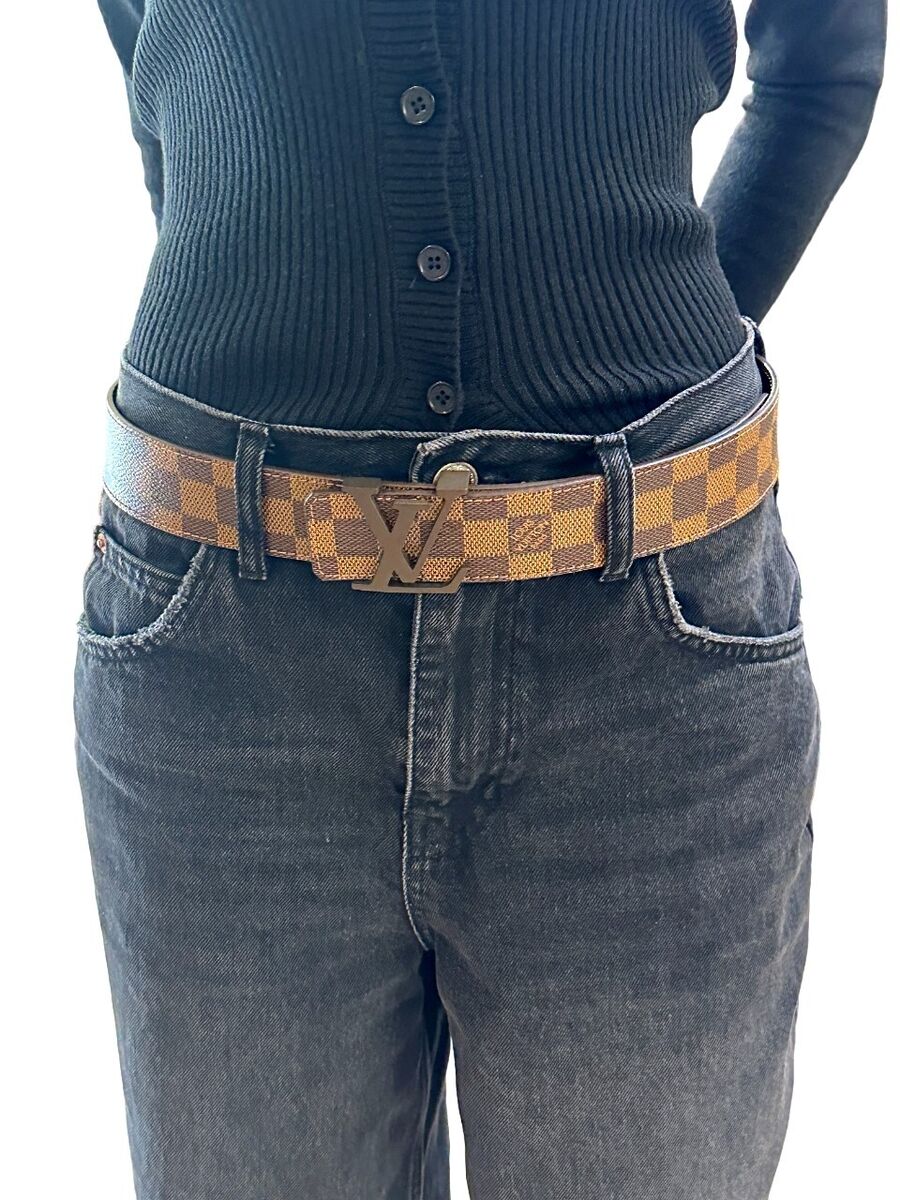 NEW LOUIS VUITTON LV Initiales Damier Ebene Canvas 40mm Belt NEW LOUIS VUITTON LV Initiales Damier Ebene Canvas 40mm Belt