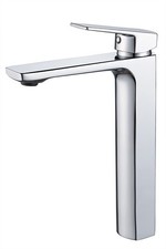 VOTON Chrome Vessel Sink Faucet Tall Single Basin Mixer Tap, Solid Brass 1.2 GPM